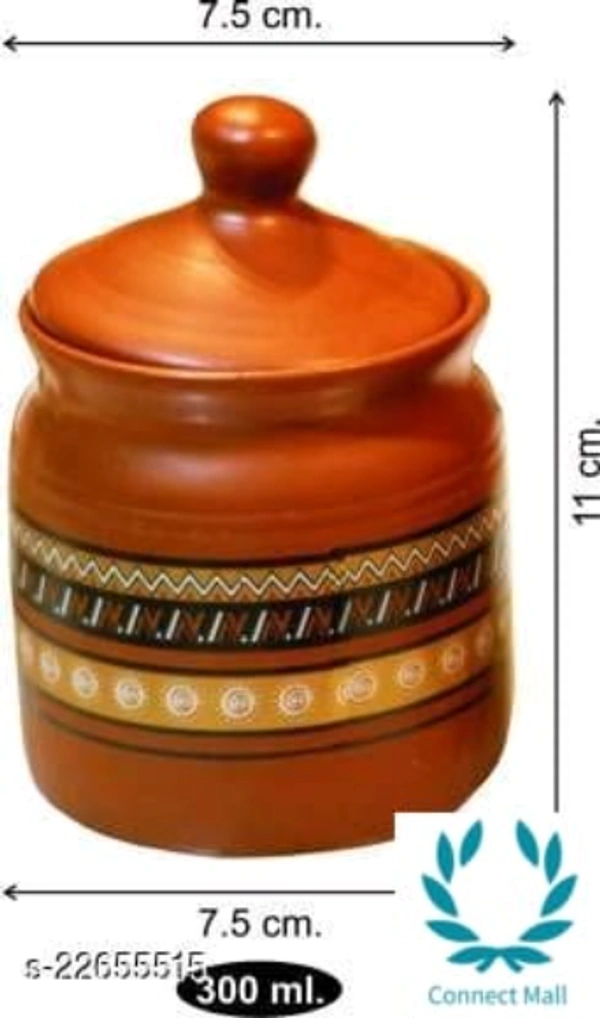 300ml Ceramic Pickle Jars With Lid Set Of 3  - Jars